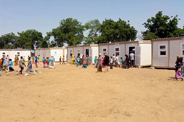 Container für Flüchtlinge