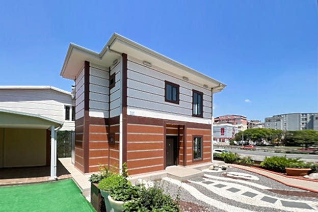 Zweistöckige Fertighäuser