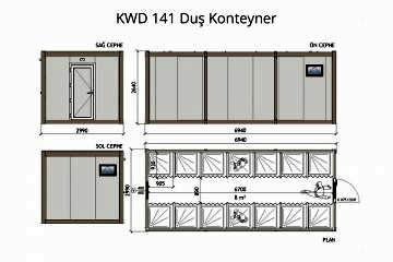 KWD 141 Duş Konteyner - 3x7m