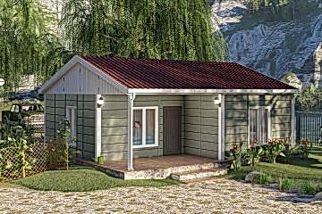 64 m² 2+1 Prefabrik Ev Model: Söğüt