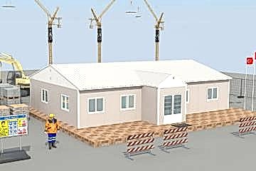 Modern Prefabrik Ofis 125 m²