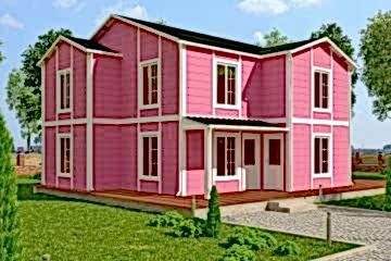 147 m2 Prefabrik Villa Modeli: Pembe Köşk