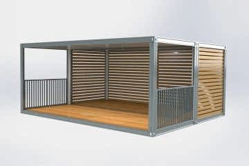 Balkonlu Teras Modül Konteyner